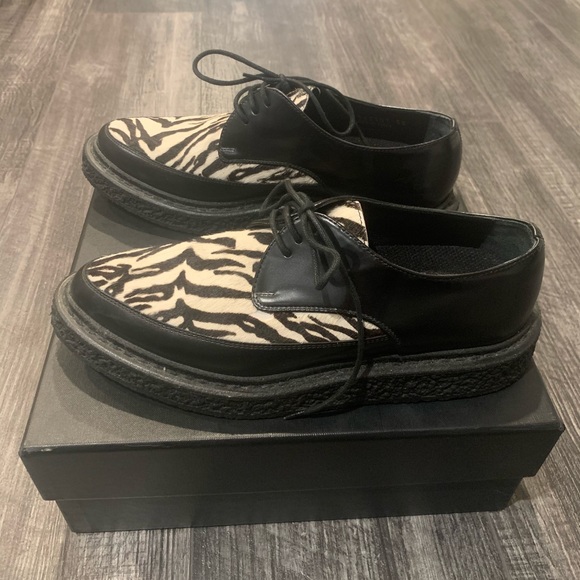 Saint Laurent Zebra Cowhide Creepers 38 - Picture 2 of 6